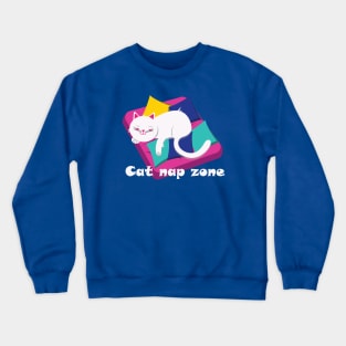 Cat nap zone Crewneck Sweatshirt